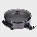 Iskra Elektropfanne, 34 cm, 1500 W, Antihaft, Thermostat bis 240 °C, Schwarz