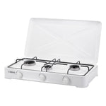 Iskra Gaskocher 3 flammig, 4,45 kW, Campingherd mit Deckel