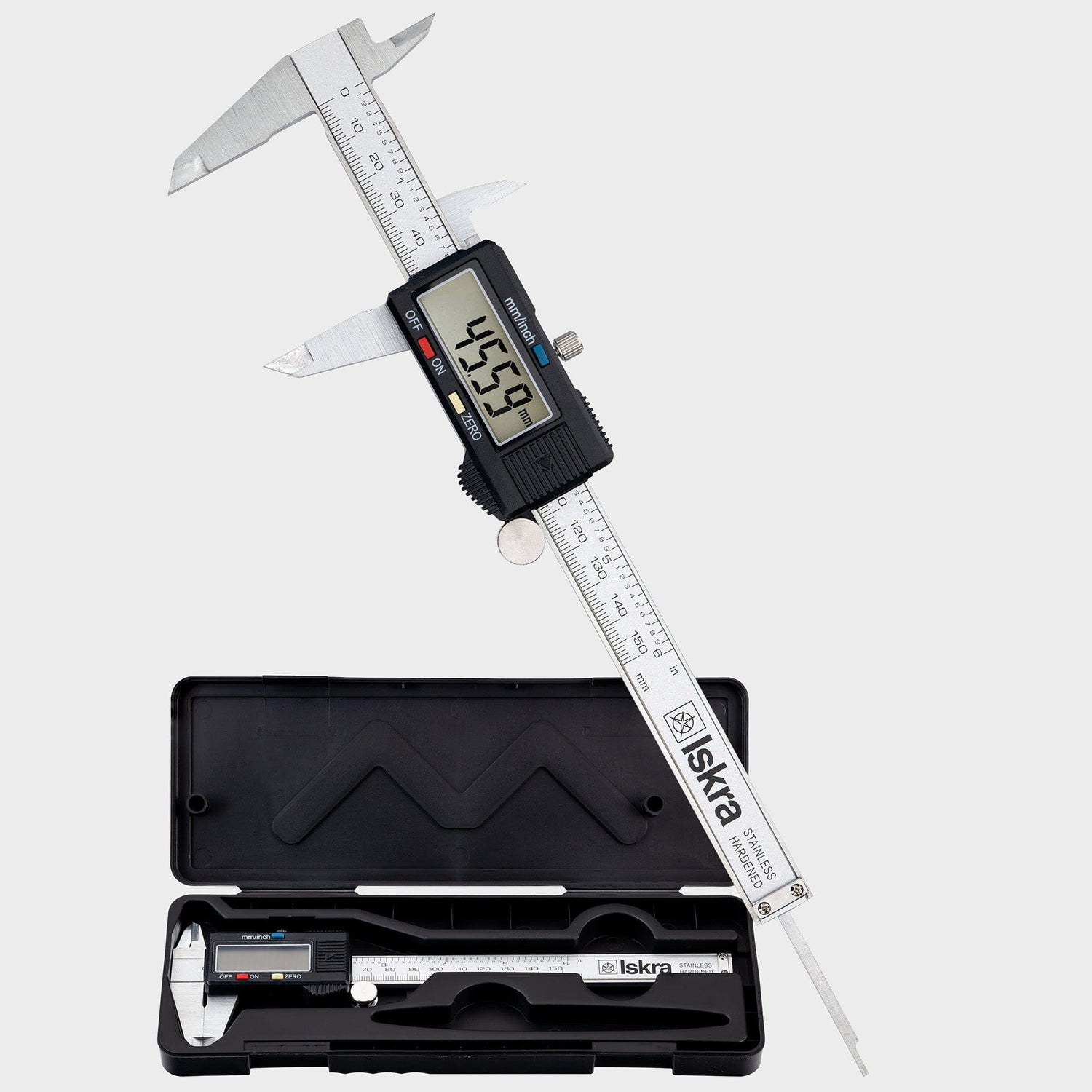 Iskra digitaler Messschieber, Edelstahl, 150 mm, LCD Display