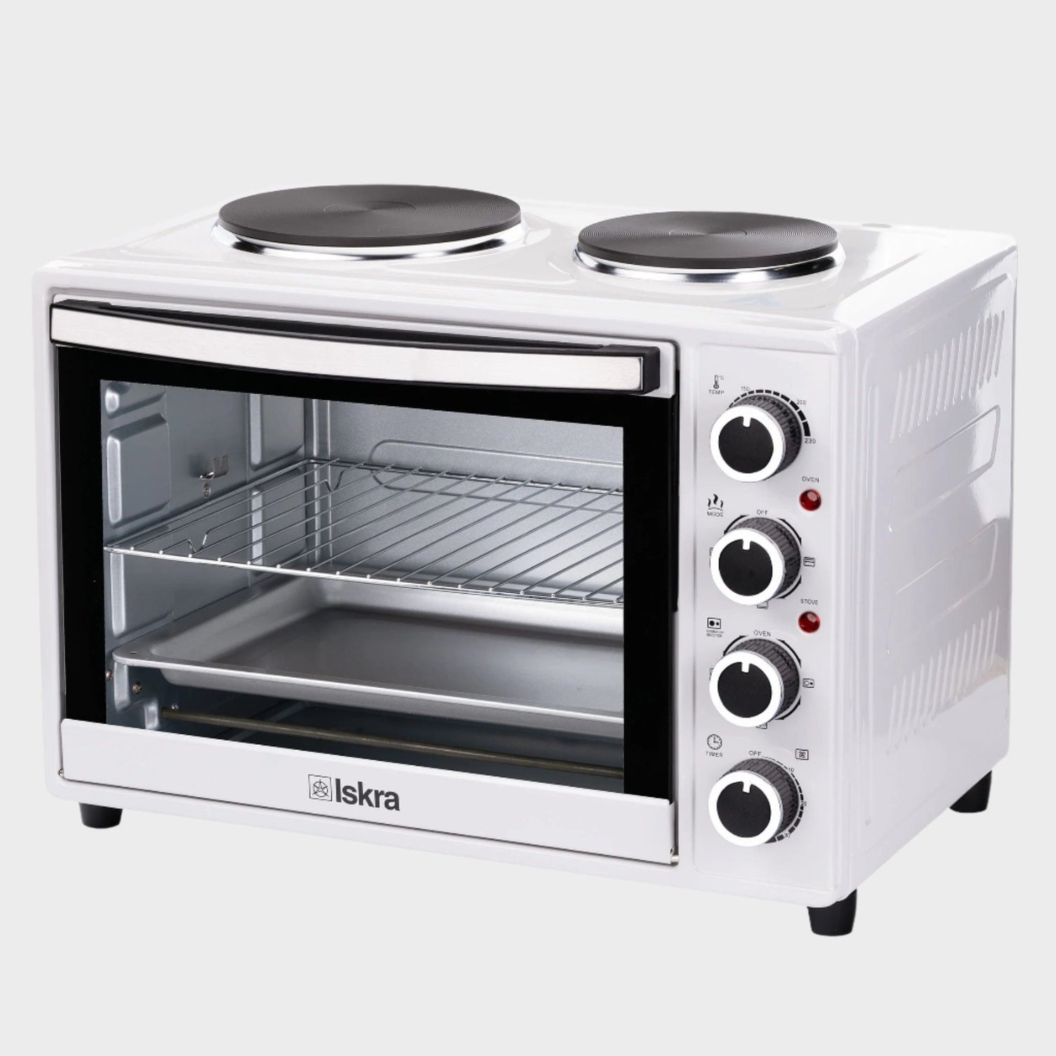 Iskra Mini Backofen, 38 L, 3600 W, Weiß