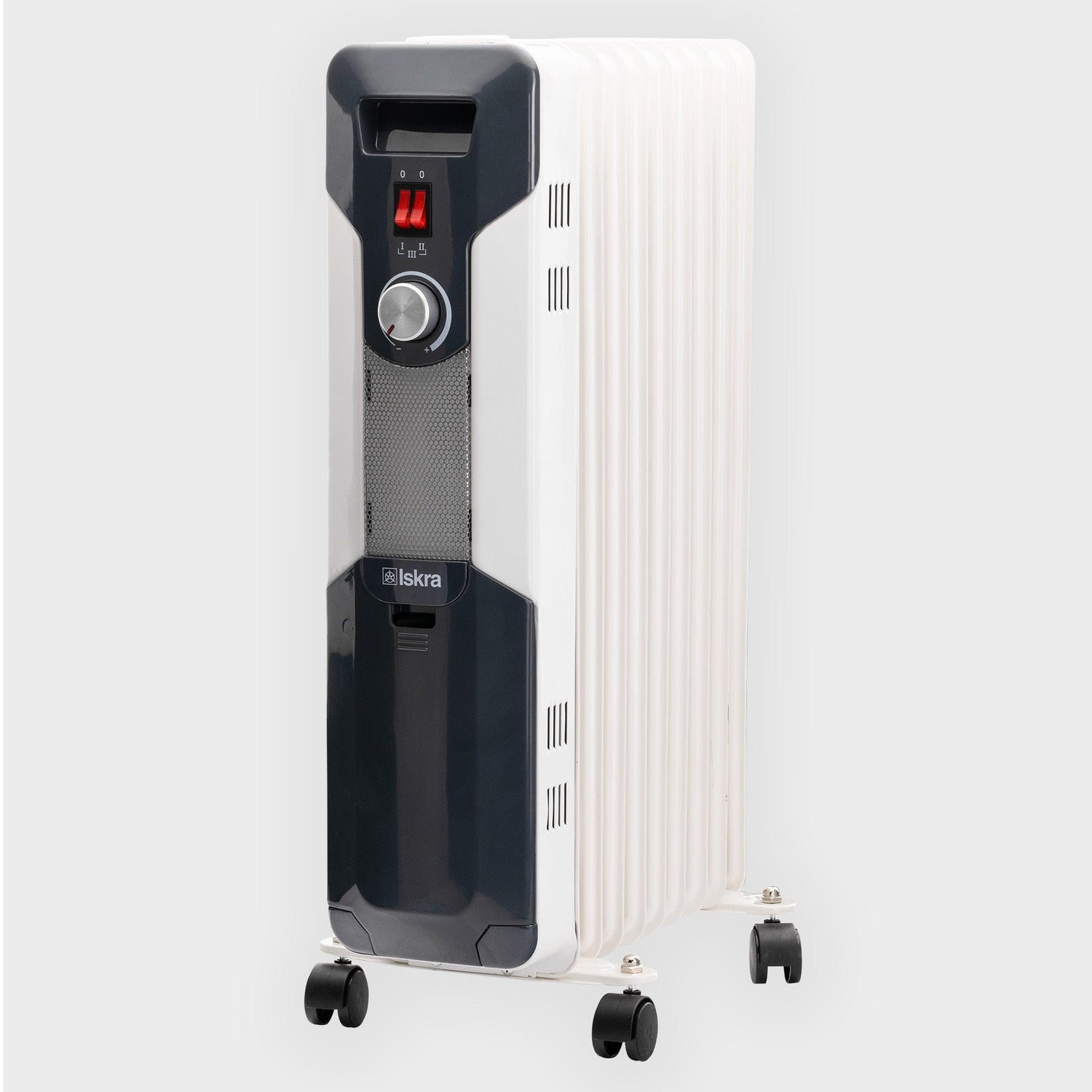 Iskra Ölradiator, elektrisch, mit Thermostat, Grau