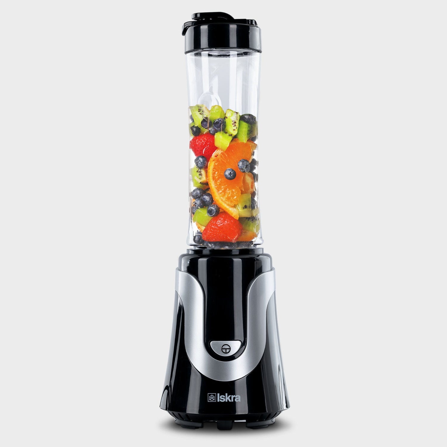 Iskra Smoothie Maker to go, 600 ml Trinkflasche, Schwarz