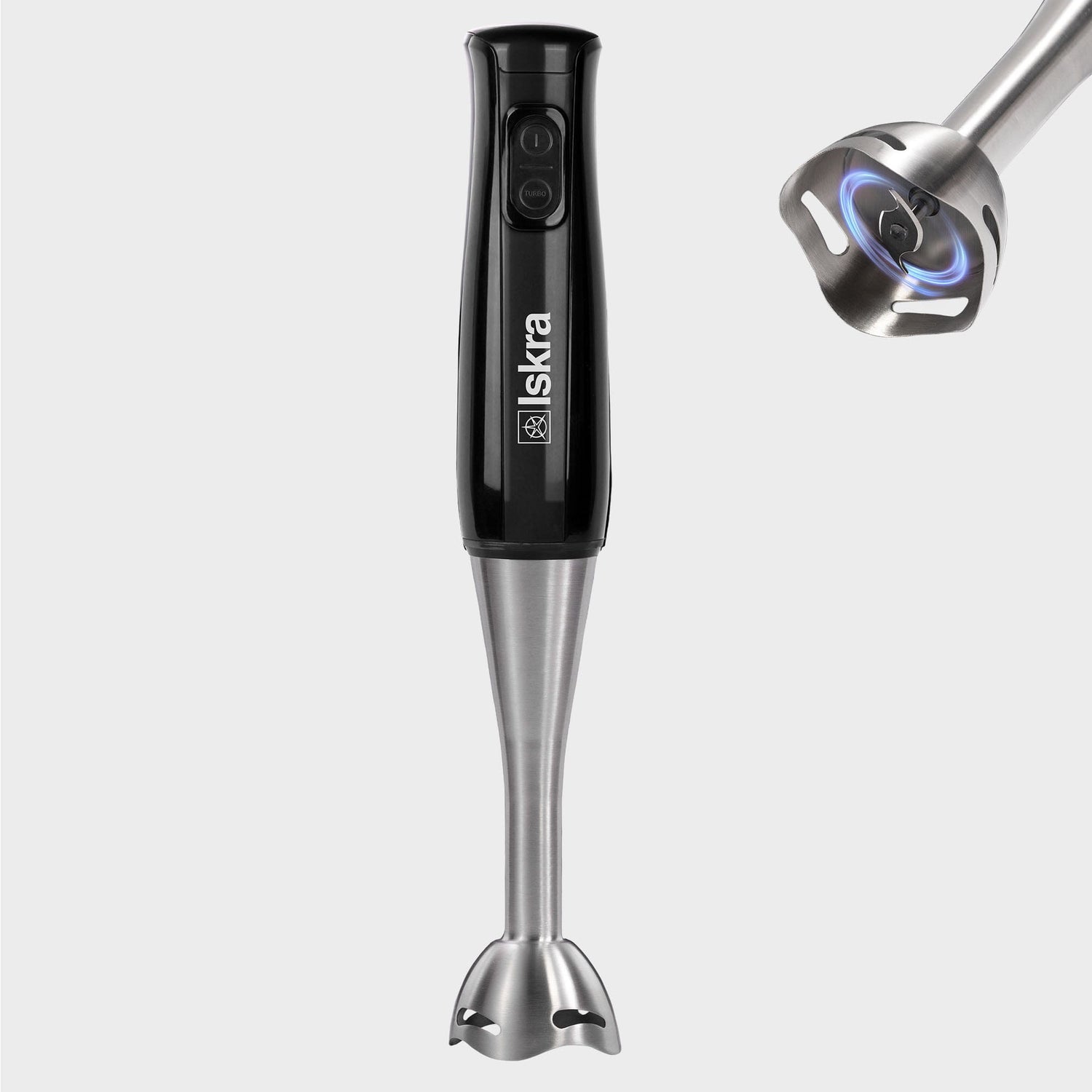 Iskra Stabmixer, mit Edelstahl Mixfuß, Schwarz