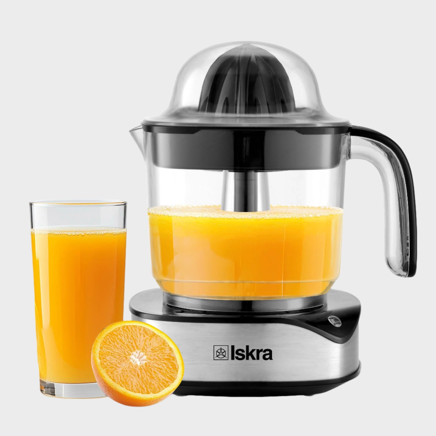 Iskra Zitruspresse elektrisch, 40 W, Edelstahl, 1,2 L, Schwarz